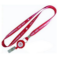 Blank Lanyards with Badge Reel, 3/5" W x 36" L